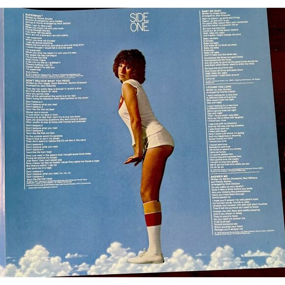 Superman Barbra Streisand Columbia 1977 Vinyl LP JC 34830 With Lyrics/Poster - Picture 10 of 14